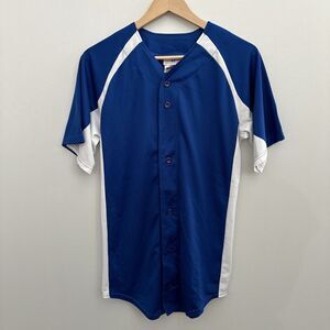 Teamwork Athletic Apparel Baseball Blank Jersey Adult Sz Small 34-36 Royal Blue